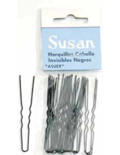 Horquillas Invisibles Negras Susan 18Uni