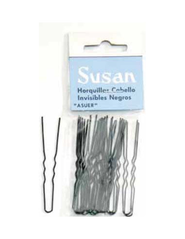 Horquillas Invisibles Negras Susan 18Uni