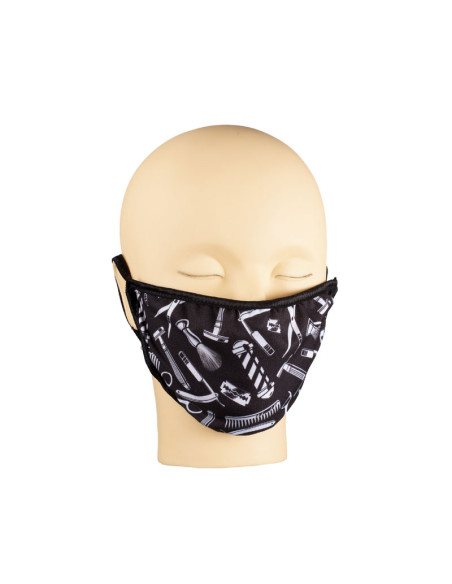 Mascarilla Higiénica Reutilizable Negra Peluquería
