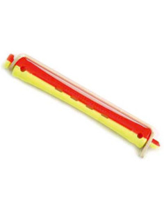 Bigudie Plastico Largo Amarillo Rojo Nº 4