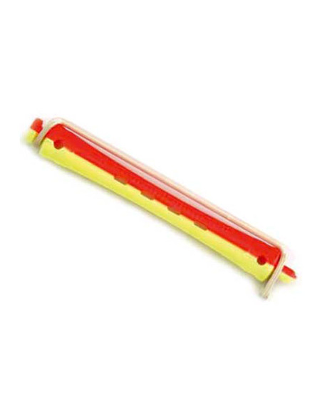 Bigudie Plastico Largo Amarillo Rojo Nº 4