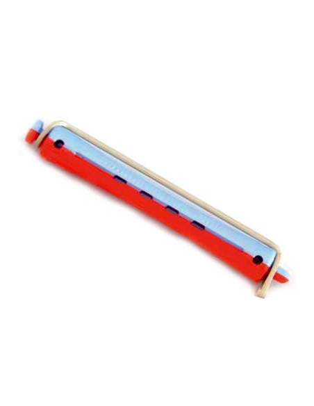 Bigudie Plastico Largo Rojo Azul Nº 5