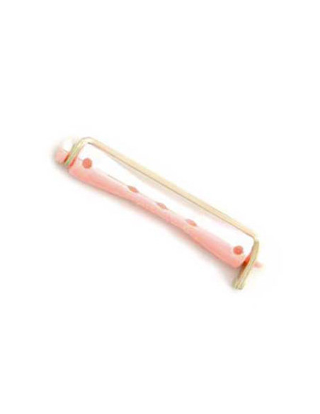 Bigudie Plastico Corto Rosa Blanco Nº 9