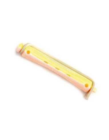 Bigudie Plastico Corto Rosa Amarillo Nº 10