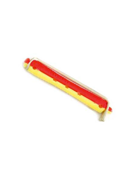 Bigudie Plastico Corto Amarillo Rojo Nº 11