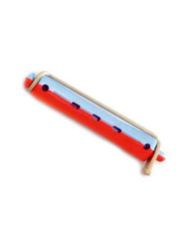 Bigudie Plastico Corto Rojo Azul Nº 12