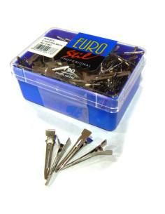 Pinzas Rulos Metal Cortas 120 Uni Eurostil