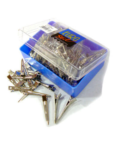 Pinzas Rulos Metal Largas 120 Uni Eurostil