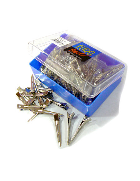 Pinzas Rulos Metal Largas 120 Uni Eurostil
