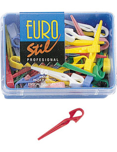 Pinzas Rulos Plastico 60 Uni