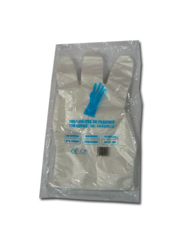 Guantes Plástico Desechables Bolsa 100Uni