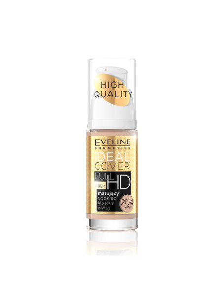 Maquillaje Ideal Cover Full Hd Eveline Nº 204 Nude 30Ml
