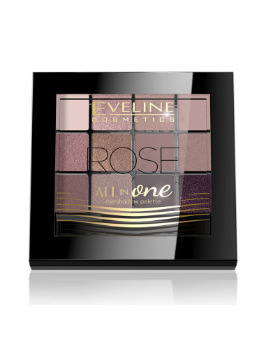 Paleta Sombras Eveline All In One 12 Colores Rose
