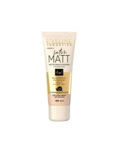 Maquillaje Matificante Satin Matt Eveline Nº 104 Beige 30Ml