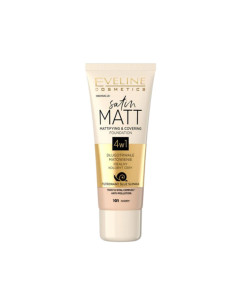 Maquillaje Matificante Satin Matt Eveline Nº 01 Ivory 30Ml