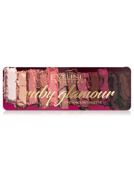 Paleta Sombras Ruby Glamour Eveline 12 Colores