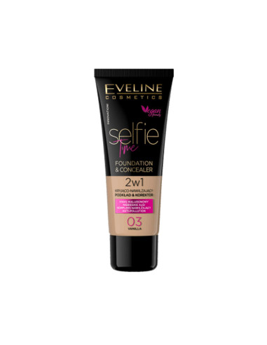  Maquillaje Selfie Time Eveline Nº 3 Vanilla 30Ml