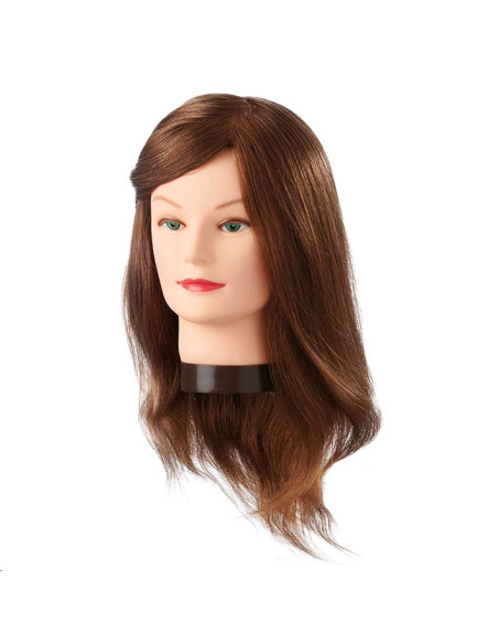 Cabeza Pelo Natural Castaño 35Cm Amber