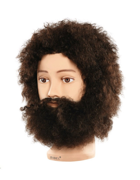 Cabeza Pelo Natural Con Barba&Bigote Gustav
