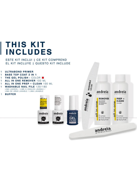 Kit Esmalte Semipermanente Vegano Andreia The Gel Polish