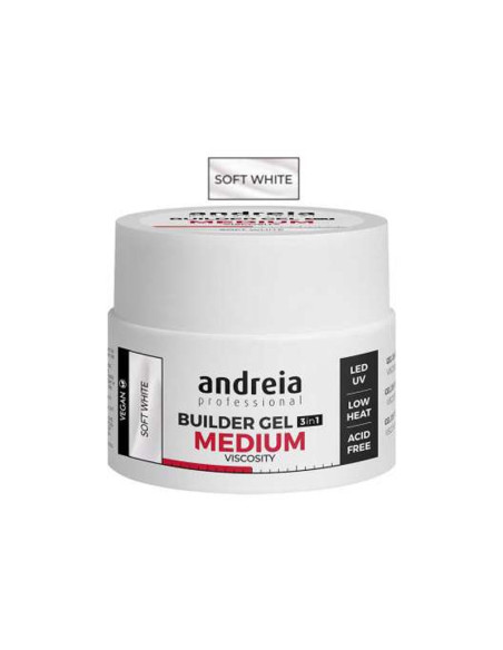Gel Uñas Viscosidad Media Builder Gel Andreia Soft White 44Gr