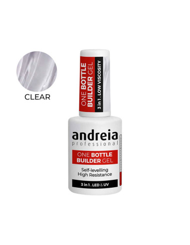 Gel Viscosidad Baja One Bottle Builder Andreia Clear 14Ml