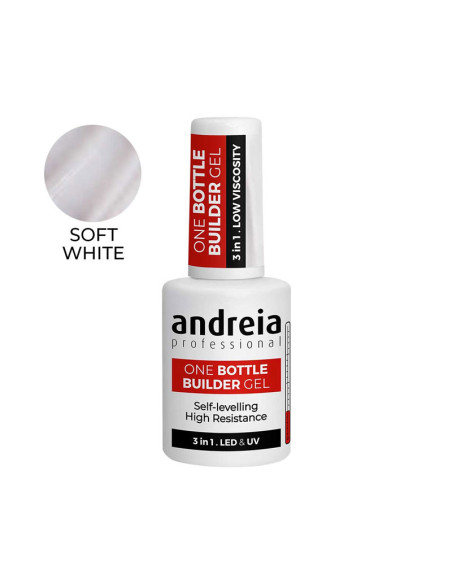 Gel Viscosidad Baja One Bottle Builder Gel Andreia Soft White 14Ml