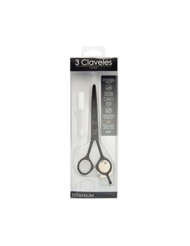 Tijera Corte 5,5" Titanium 3 Claveles Mod. 12496