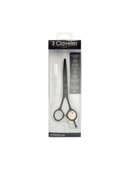 Tijera Corte 5,5" Titanium 3 Claveles Mod. 12496