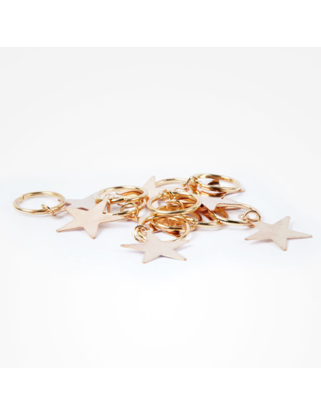 Anillas Decorativas Pelo Estrellas 10 Unds