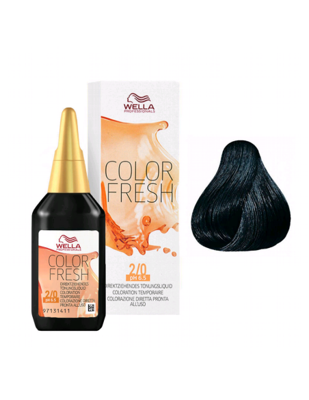 Tinte Semipermanente Color Fresh Wella 2/0 Negro 75Ml