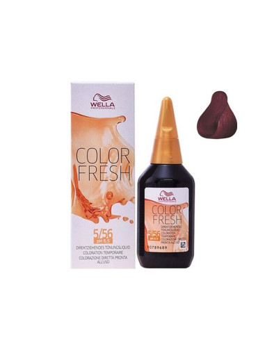 Tinte Semipermanente Color Fresh Wella 5/56 Castaño Claro Caoba Violeta 75Ml
