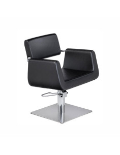 Sillon Camelia Negro Pie Cuadrado Bomba Hidraulica CD/140Q
