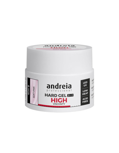 Gel Viscosidad Alta Hard Gel 2 En 1 Andreia Soft Pink 44Gr