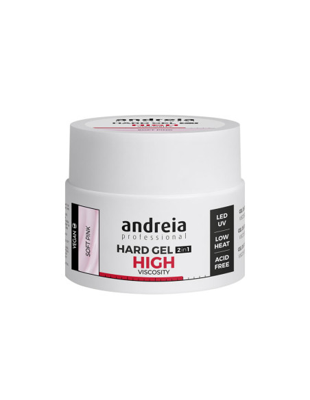 Gel Viscosidad Alta Hard Gel 2 En 1 Andreia Soft Pink 44Gr