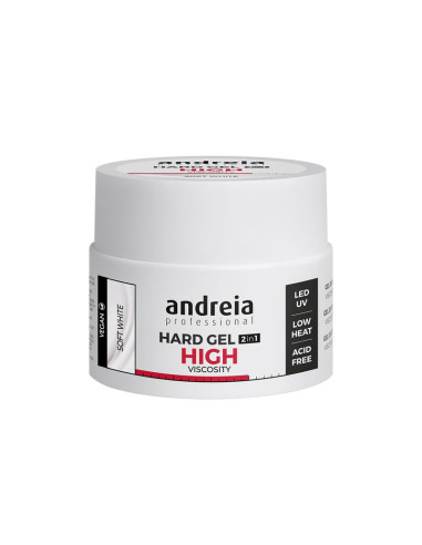 Gel Viscosidad Alta Hard Gel 2 En 1 Andreia Soft White 44Gr