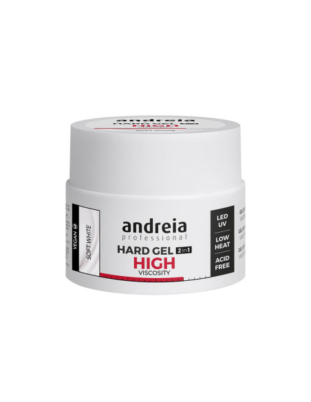 Gel Viscosidad Alta Hard Gel 2 En 1 Andreia Soft White 44Gr