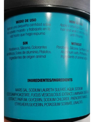 Champú Vegano Marino Con Perlas de Sal Marina y Algas Belkos 400Ml