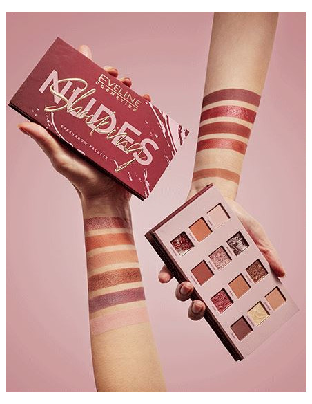 Paleta Sombras Shocking Nudes Eveline 12 Colores
