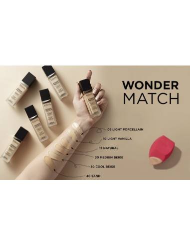 Maquillaje Wonder Match Eveline Nº30 Cool Beige 30Ml