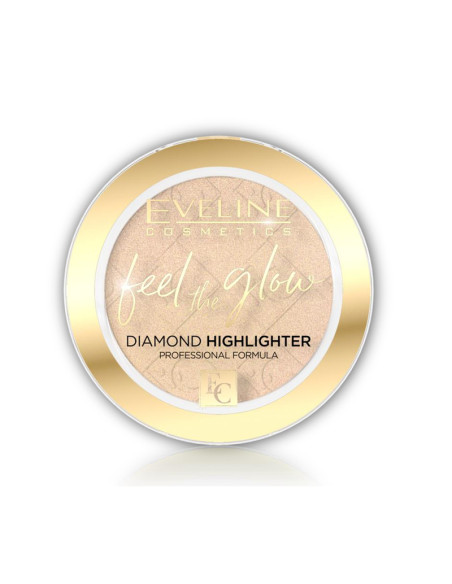 Iluminador Feel The Glow Diamond Eveline Nº01 Sparkle