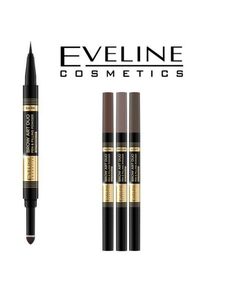 Lápiz Cejas 2 En 1 Brow Art Duo Waterproof Eveline Medium
