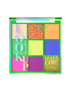 Paleta Sombras Look Up Eveline 9 Colores Neon Lime 2