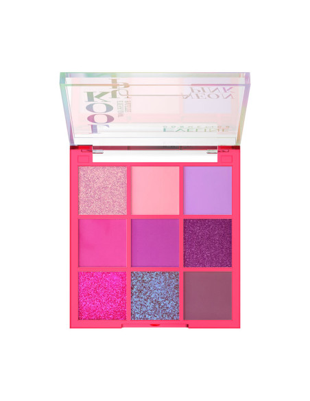 Paleta Sombras Look Up Eveline 9 Colores Neon Pink