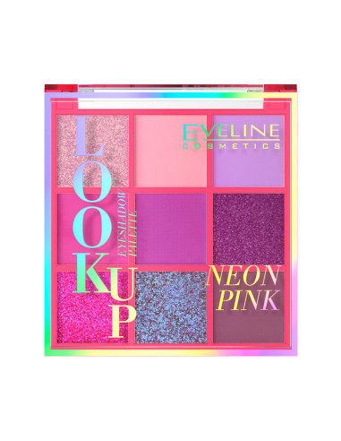 Paleta Sombras Look Up Eveline 9 Colores Neon Pink