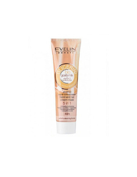 Crema de Manos y Uñas Eveline Glicerini Leche de Cabra 100Ml
