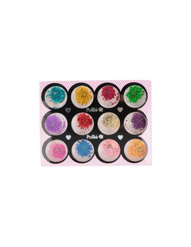 Pack Flores Secas Decoración Uñas 12 Colores