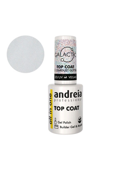 Top Coat Galactic Stardust Andreia Gel Polish 10.5Ml