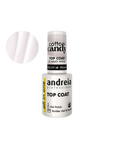 Top Coat Cotton Candy Andreia Gel Polish Milky White 10.5Ml