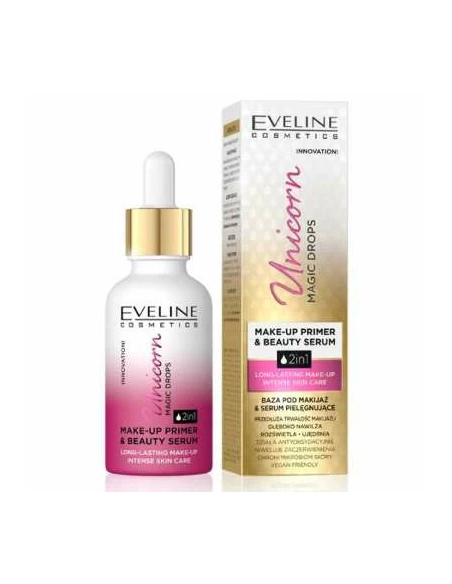 Base De Maquillaje Serúm Eveline 2 En 1 Unicorn Magic Drops 30Ml